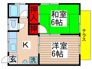 梵天塚ハイツの物件間取画像